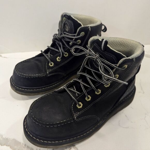 Avenger Work Wedge Moc boot  black Leather waterproof Metal Carbon Safety Toe  7 - Picture 3 of 14